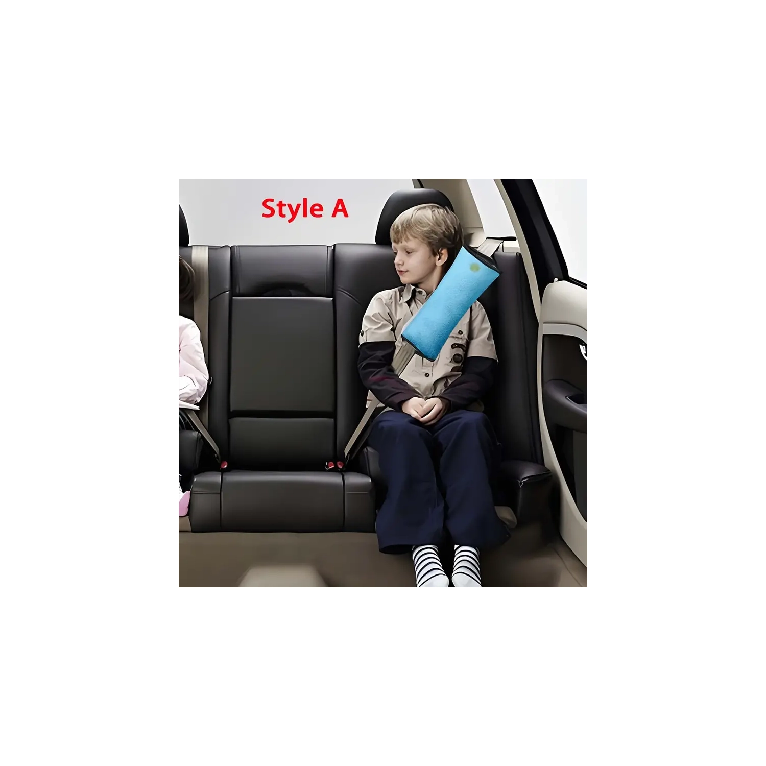 Car Seat Belt Cushion Pad for Kids - Comfortable Sleeping Travel Pillow and Neck Support, Right Side Placement, Universal Fit Safety Belt Cover for