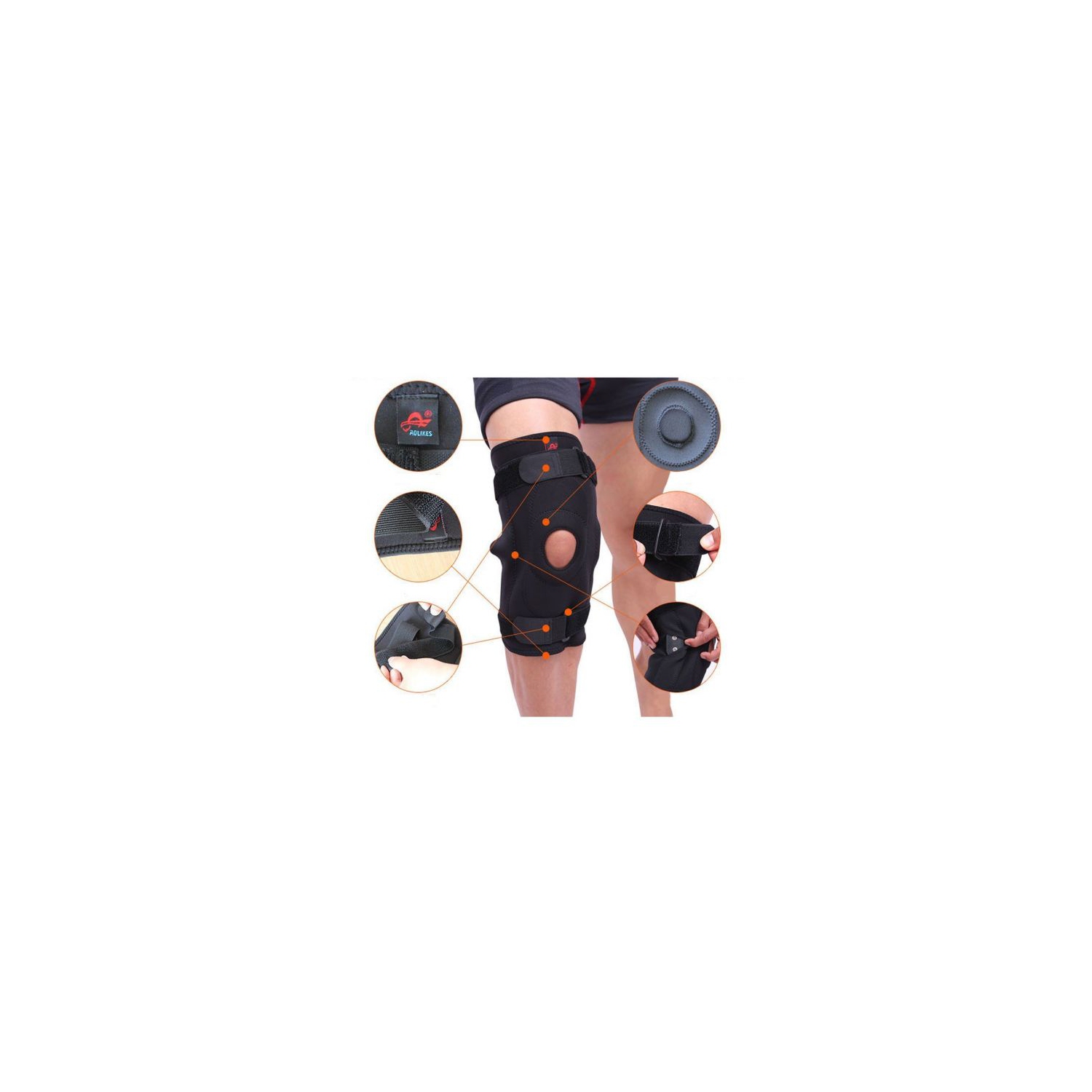 Double Metal Full Knee Support This high quality brace is designed to provide support during activities