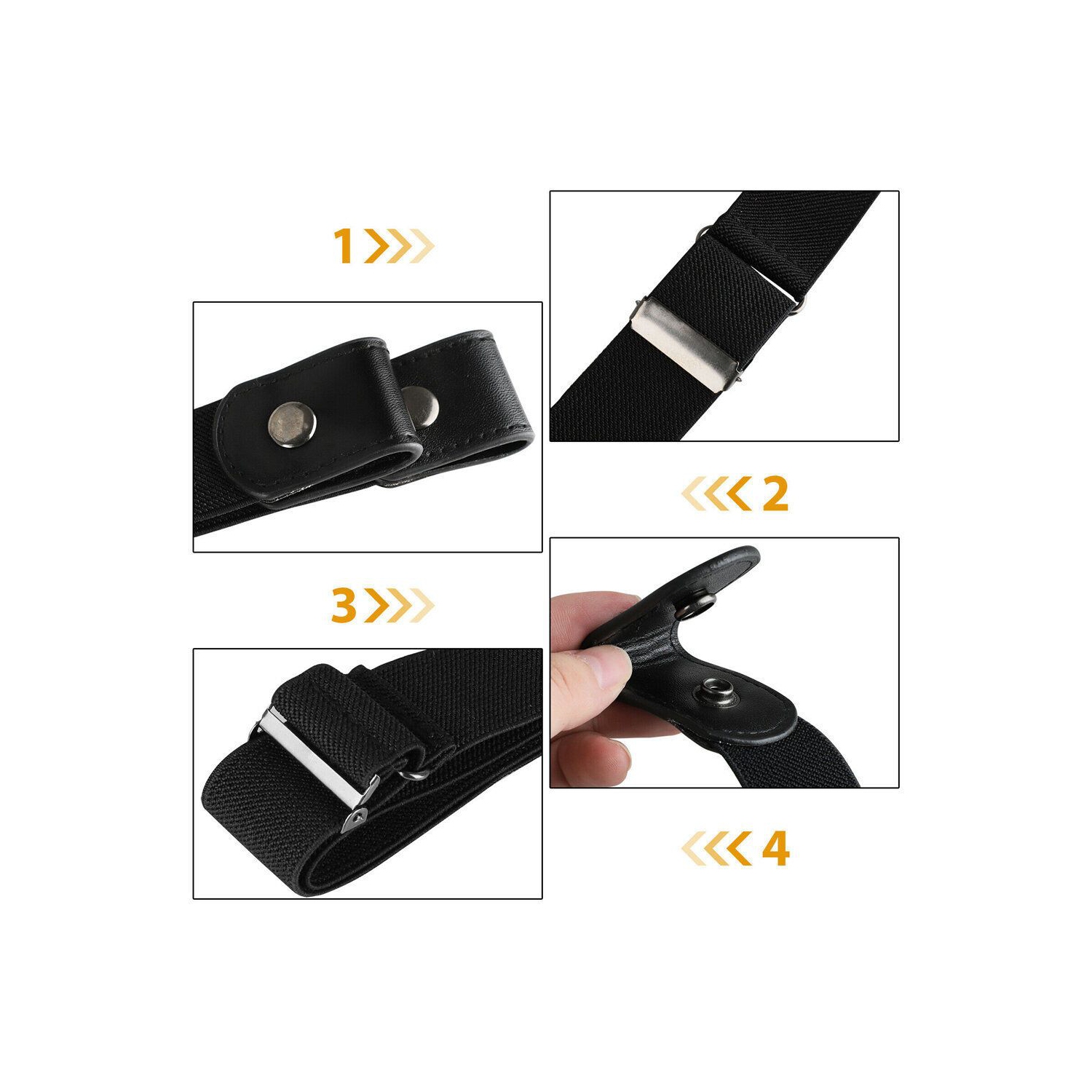 Ceinture élastique, élasticité de taille réglable pour les pantalons pour femmes et hommes, ceinture ajustable pour les pantalons de grossesse,