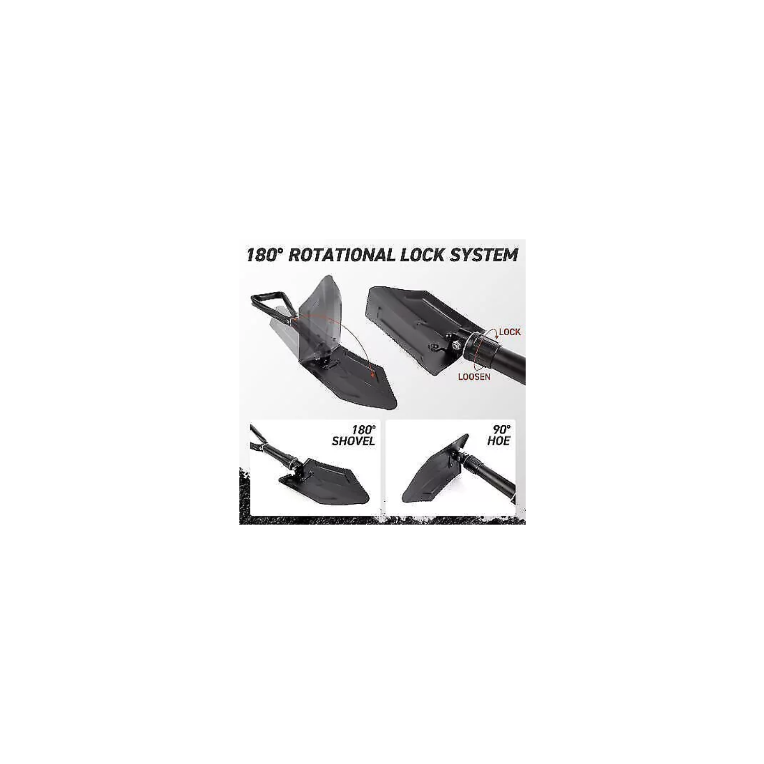 Pelle pliante multifonction, légère et portative d'extérieur, Pelle de survie militaire pliable, tactique et militaire pour le Digging, le camping,