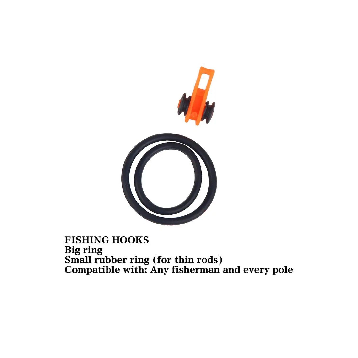 ISTAR Fishing Hook Covers Fishing Rod Hook Holder with Fish Rod Hook Keeper for Fishing Rods Fishing Holder, Black