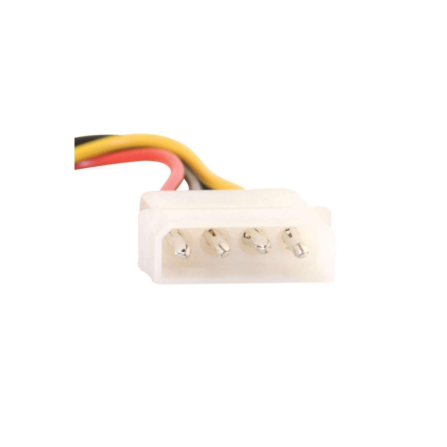 6-Inch 4-Pin Molex Male to 15-Pin SATA Female Power Adapter Cable, Improve Power Delivery to Your SATA Devices