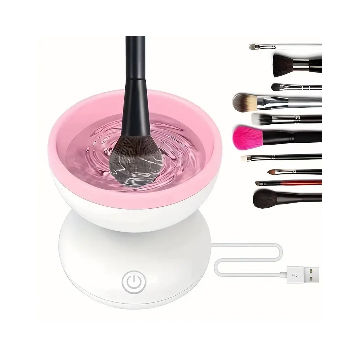 New Upgrade Electric Makeup Brush Cleaner Machine Automatic Silicone Brush Cleaner Beauty Blender Cleanser For Beauty Makeup Brushes