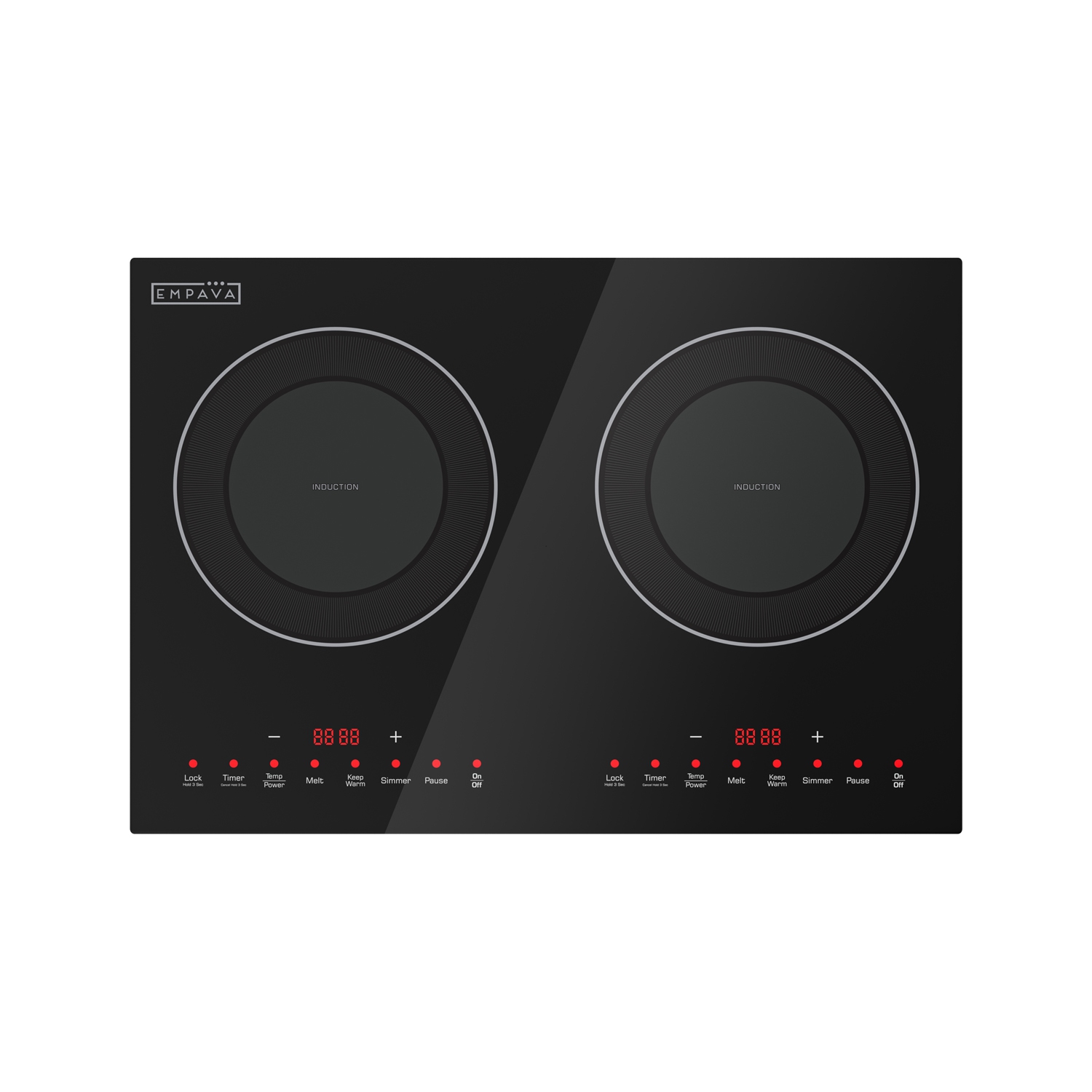 13-in Portable Dual Heating Elements 1800-W Built-in Induction Cooktop 120-V(EMPV-13EC09)