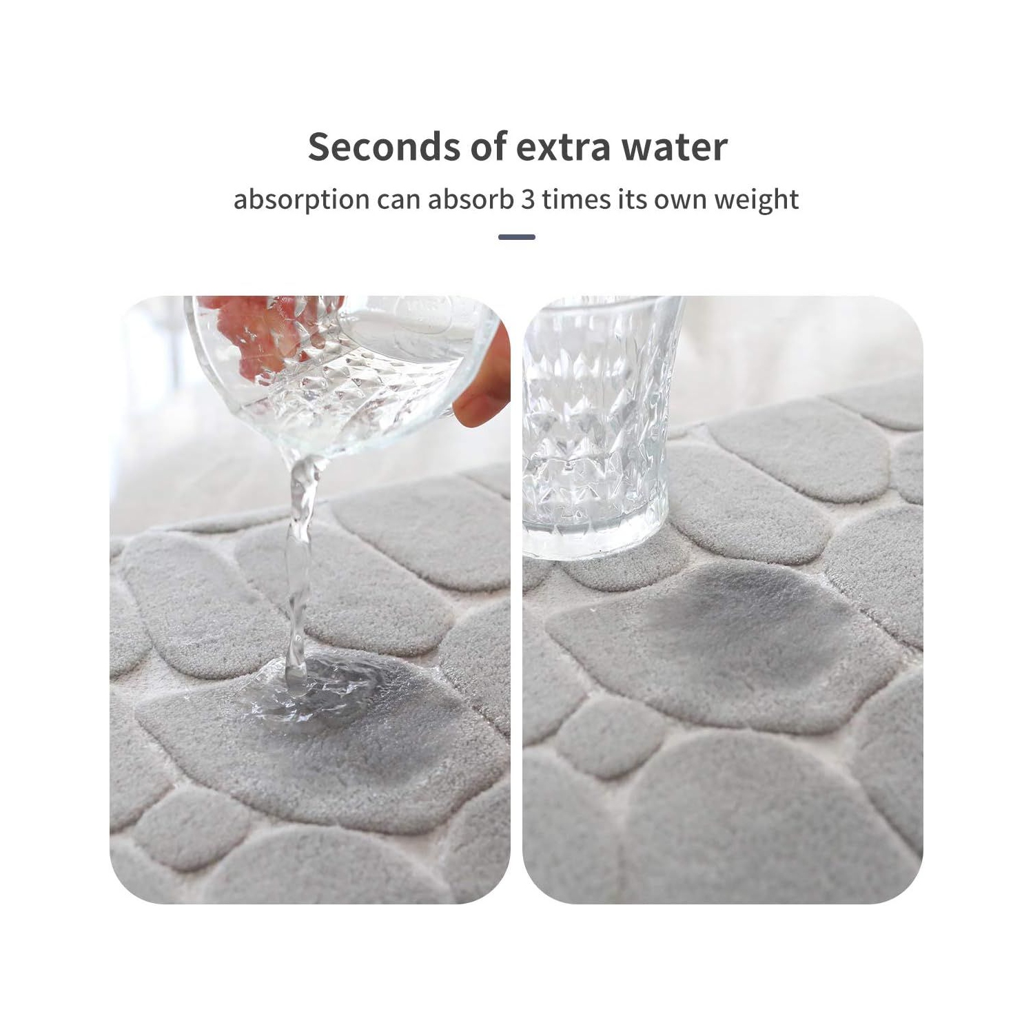 Tapis de bain et tapis – décoration de salle de bain antidérapante et super absorbante