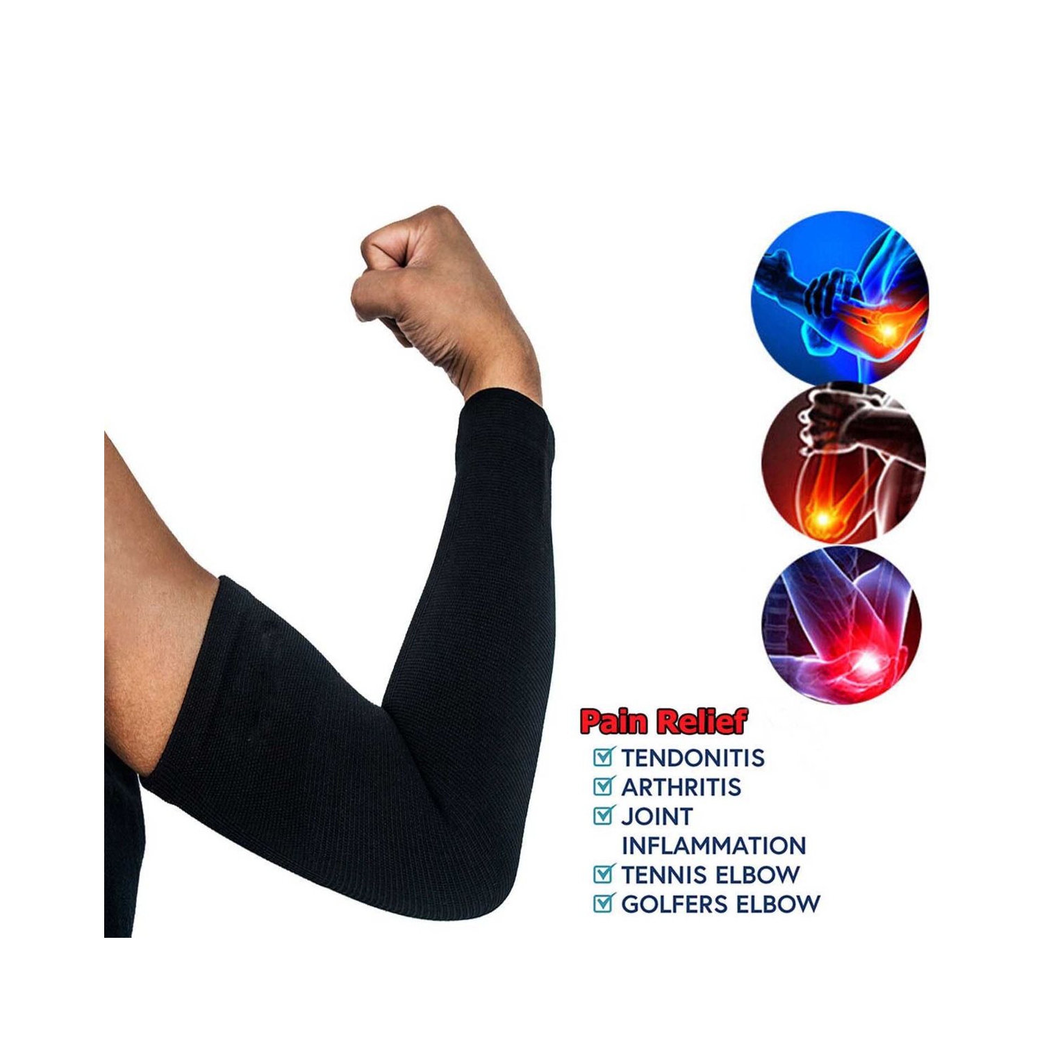 AOLIKES Adjustable Elbow Brace - Compression Sleeve for Tennis and Golf, Universal Arm Support for Men and Women