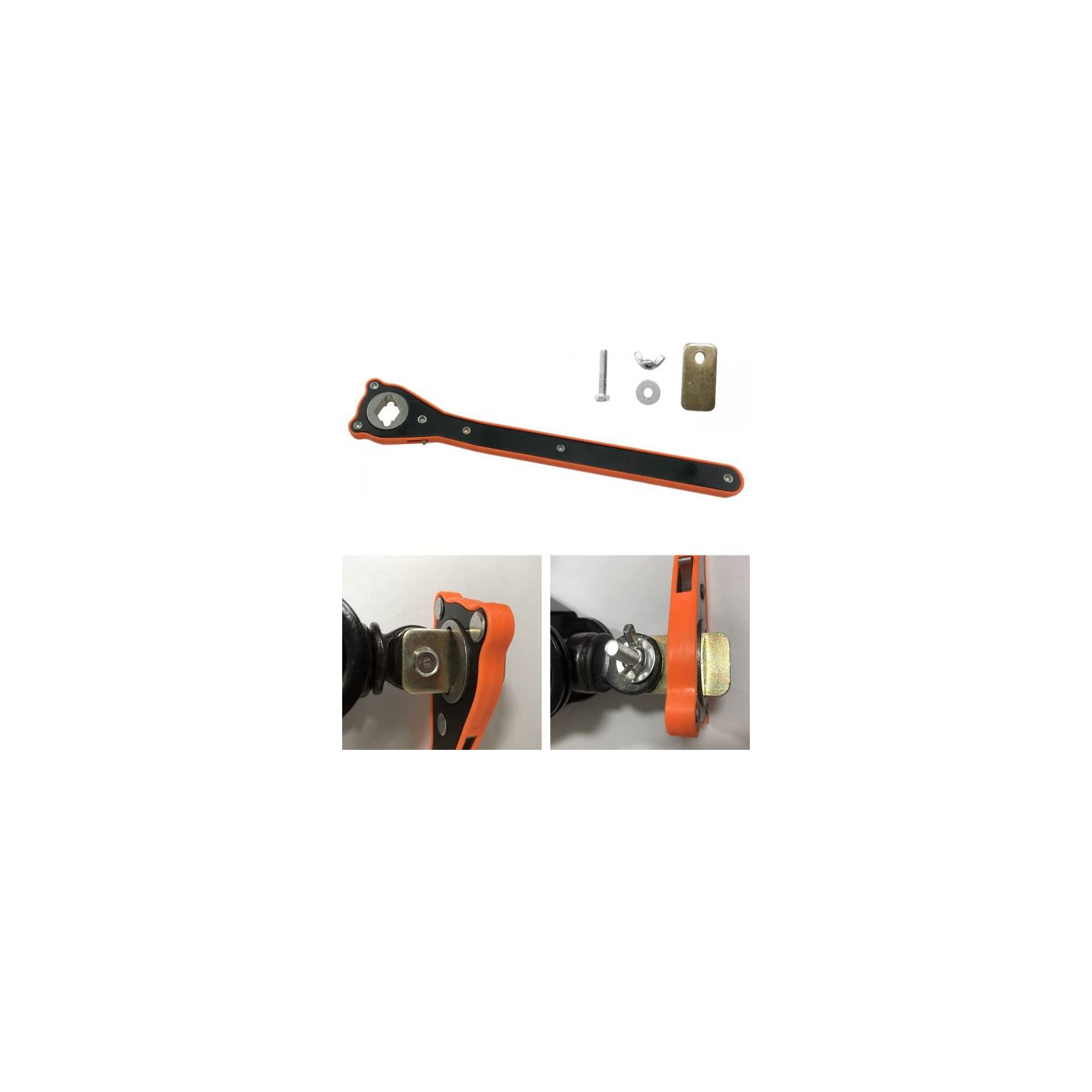 Clé à cliquet 2-en-1 polyvalente avec convertisseur - prise facile pour l'auto