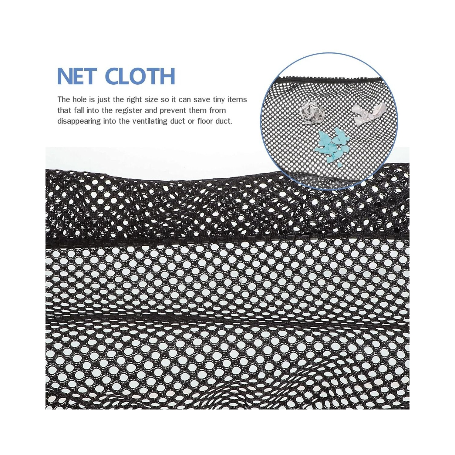 Floor Register Vent Cover Filter Net - Easy Installation & Deep Mesh Design Catches Toys Snacks Pet Hair and Pet Food