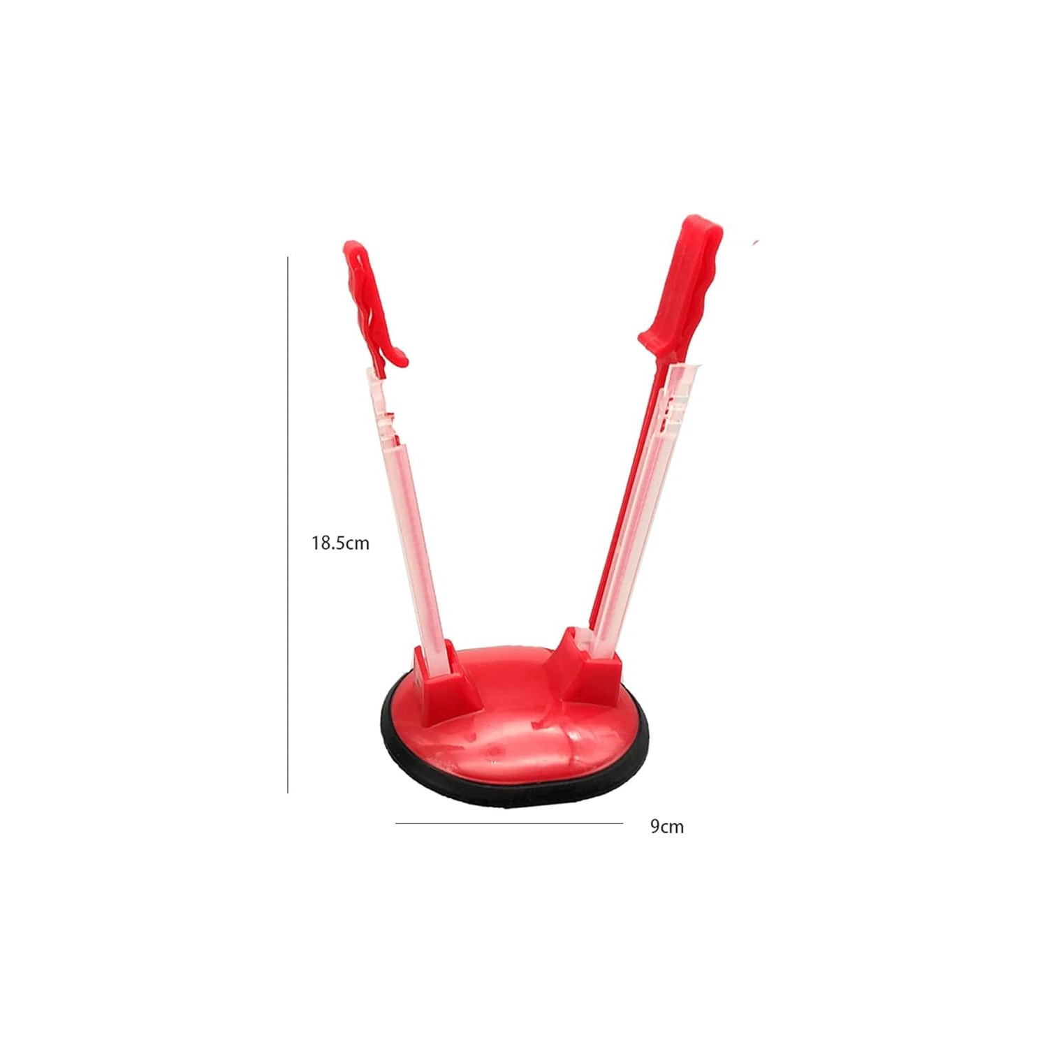 Bag Holder Clips ,Food Storage Prep Bag Rack Holder Adjustable Plastic Anti-slip Reusable Sandwich Bags Hands-free Stand Kit Clamp - Red