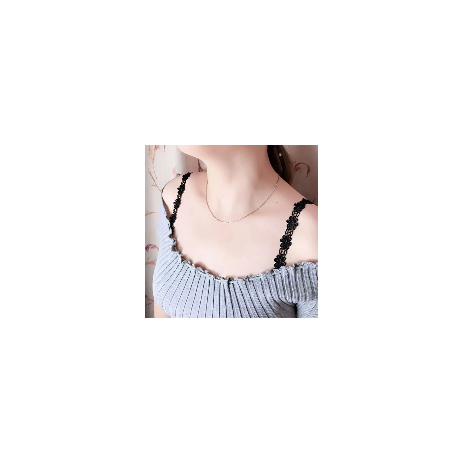 Élégantes bretelles ajustables en dentelle fleurie – dentelle élégante et conception invisible