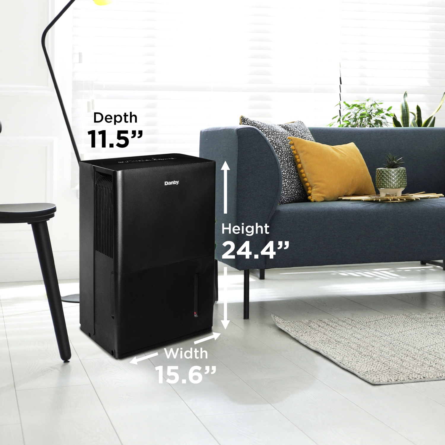 Danby DDR050CBLPMBDB-RF 50 Pint Dehumidifier with Pump and Wi-Fi in Matte Black - Refurbished