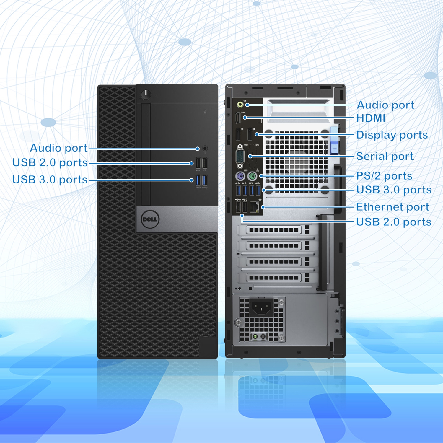 Refurbished - DELL OptiPlex Mini Tower High Performance Desktop PC | Intel Core i5 CPU | 32GB RAM | 2TB NVMe SSD | Windows 10 Pro| Built-in AC7260