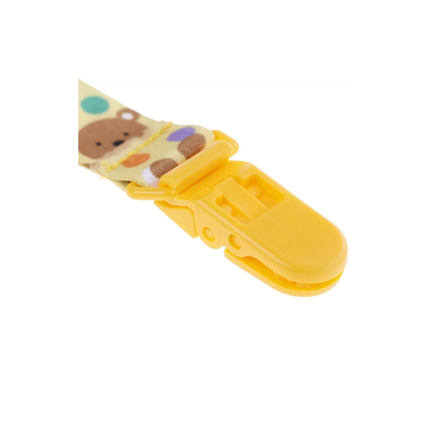 Baby clip pacifier holder ,Dummy Clips, Baby Pacifier Chain, Holder, Straps, Teething Clips, Adjustable for Babies and Girls, Unisex - Yellow