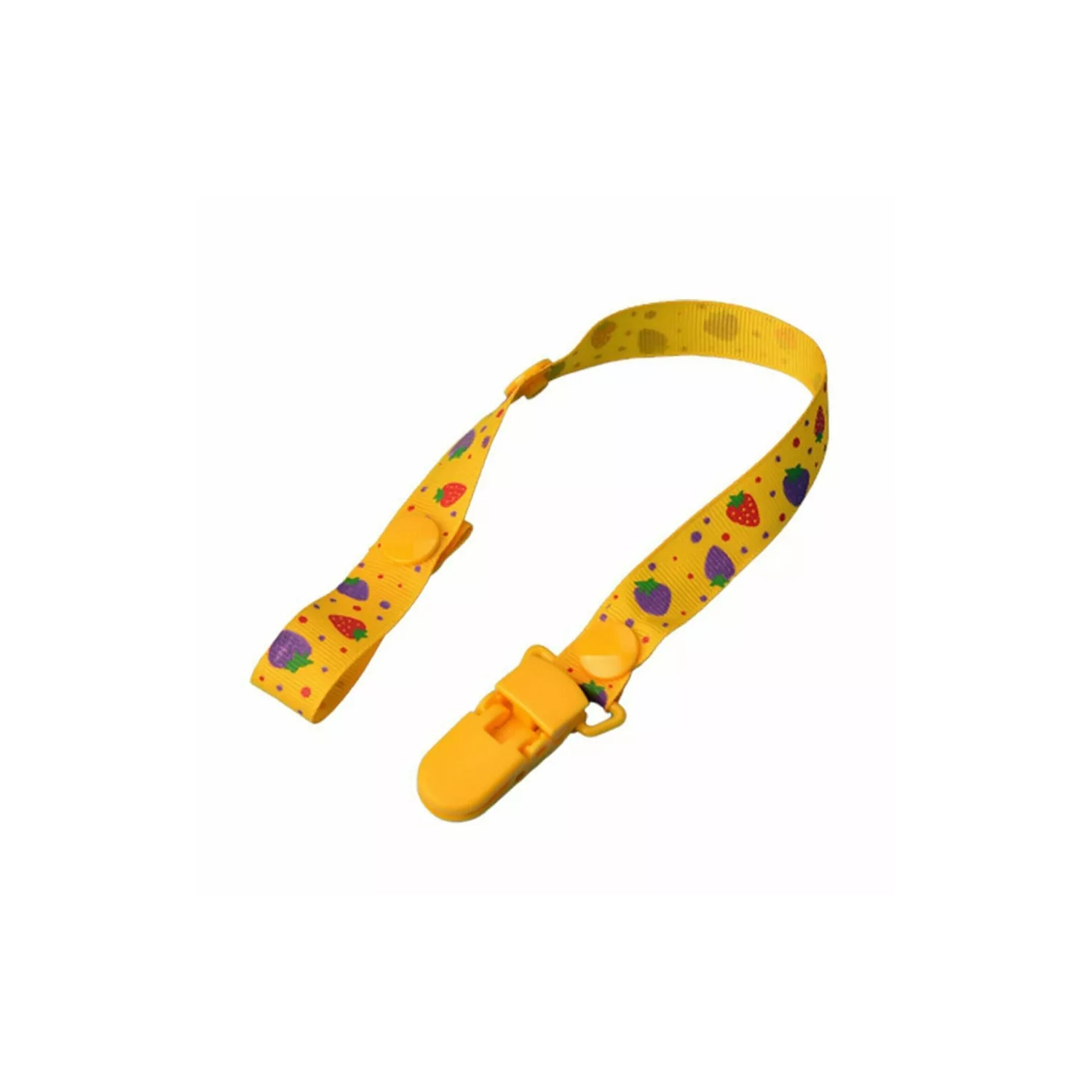 Baby clip pacifier holder ,Dummy Clips, Baby Pacifier Chain, Holder, Straps, Teething Clips, Adjustable for Babies and Girls, Unisex - Yellow