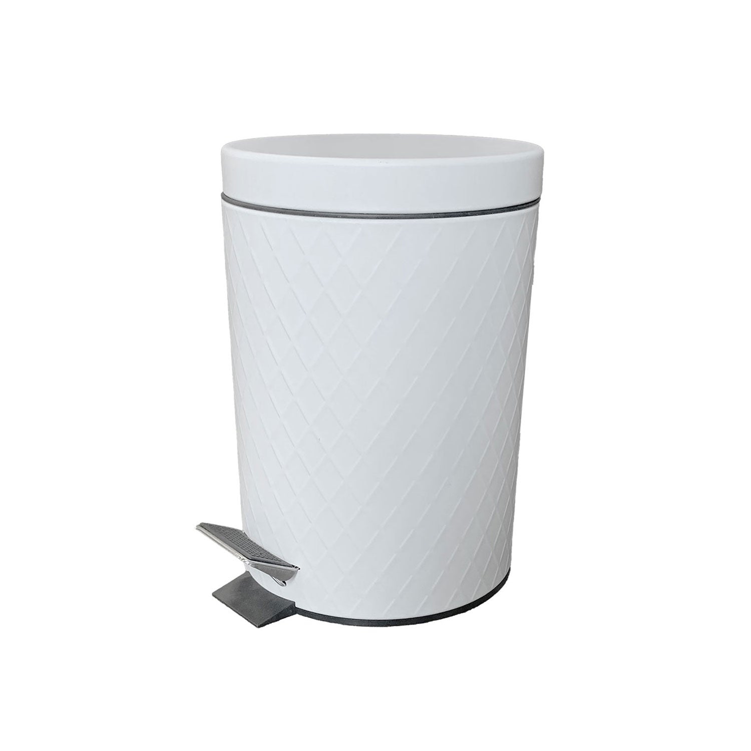 Jessar - Pedal Bin with Soft Close, 5 Liters Capacity, White
