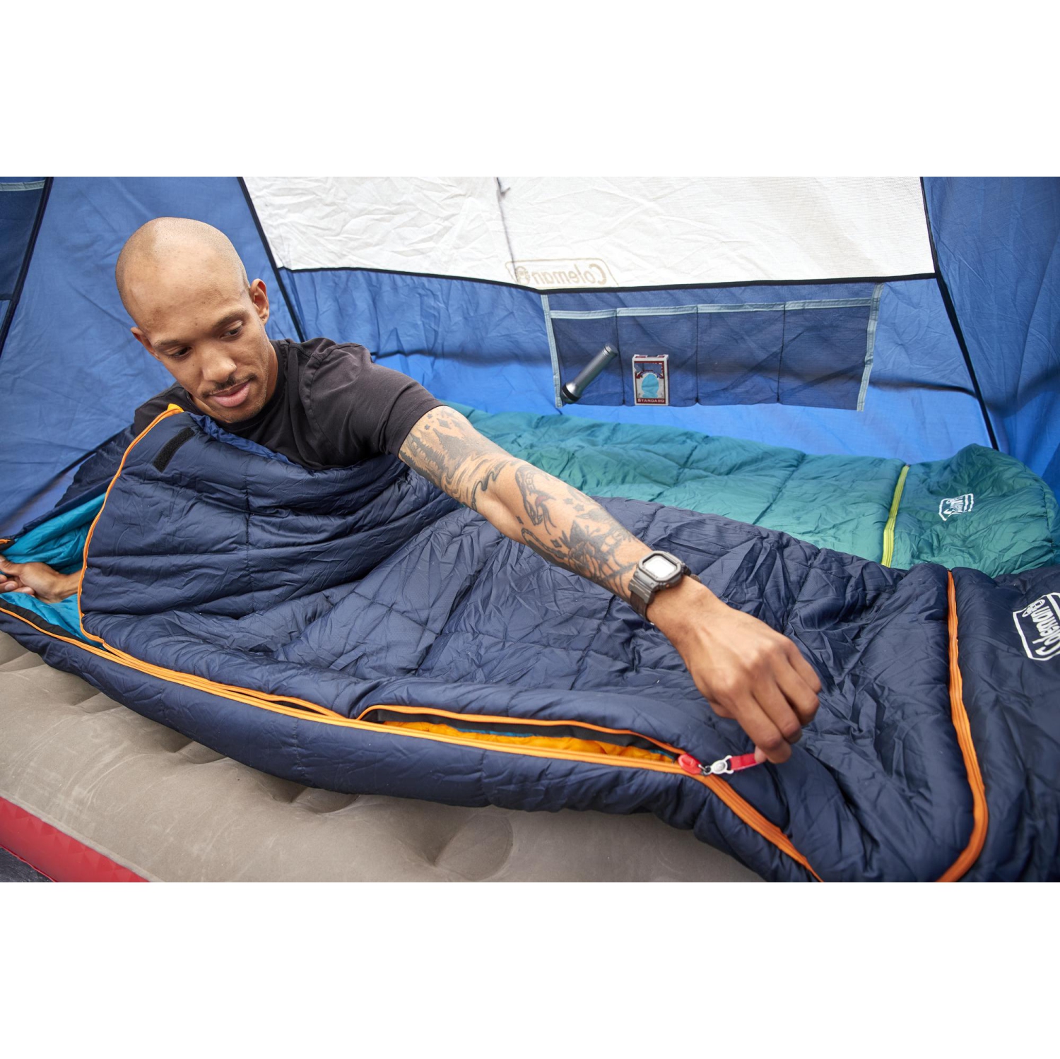 Sac de couchage Big Bay de Coleman - 6C Contour Big & Tall - Bleu