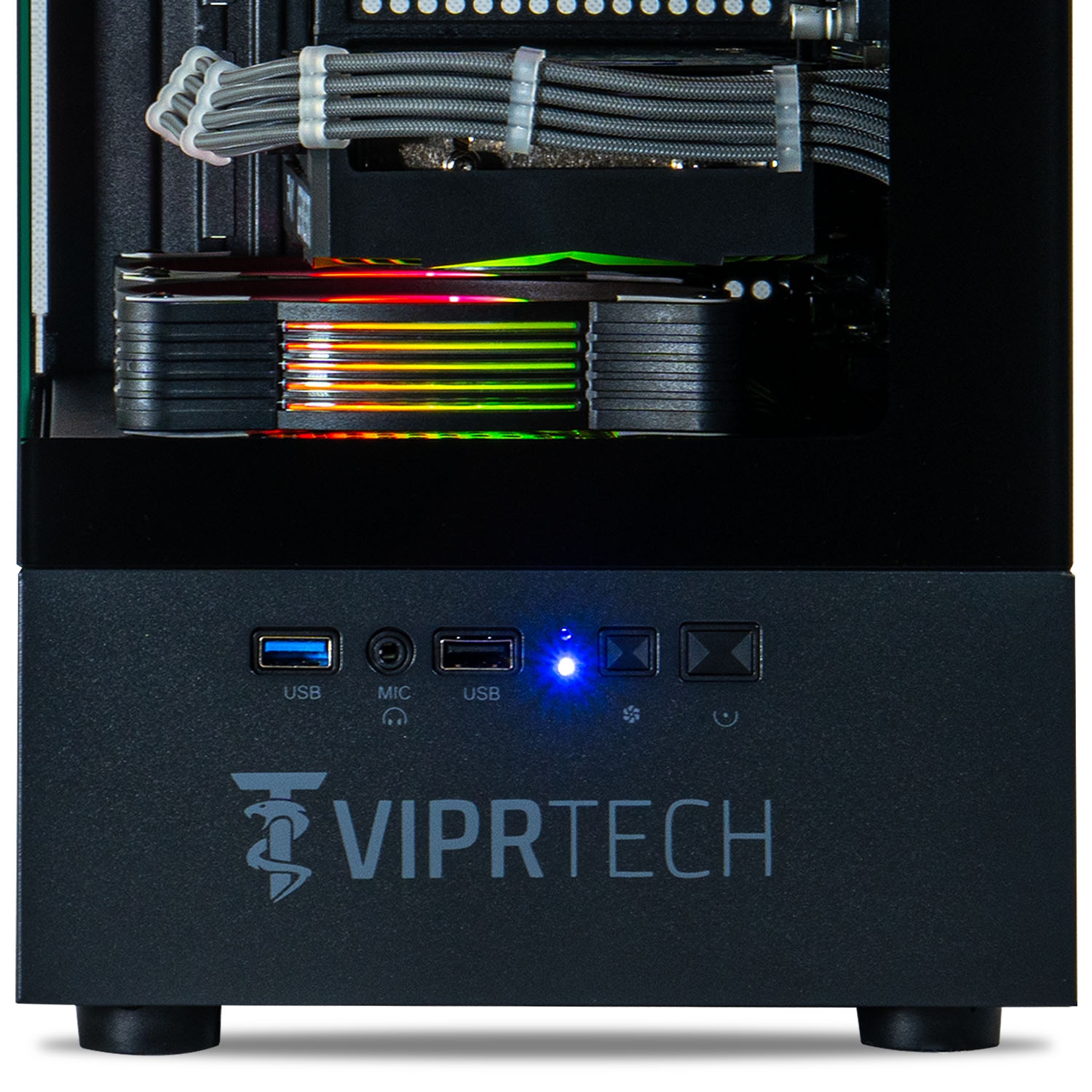 ViprTech Reaper 1.0 Liquid-Cooled PC - AMD Ryzen 7 8700F, RTX 3060 12GB, 16GB DDR5, 1TB NVMe SSD, VR-Ready, Streaming, Win 11, Gaming Desktop