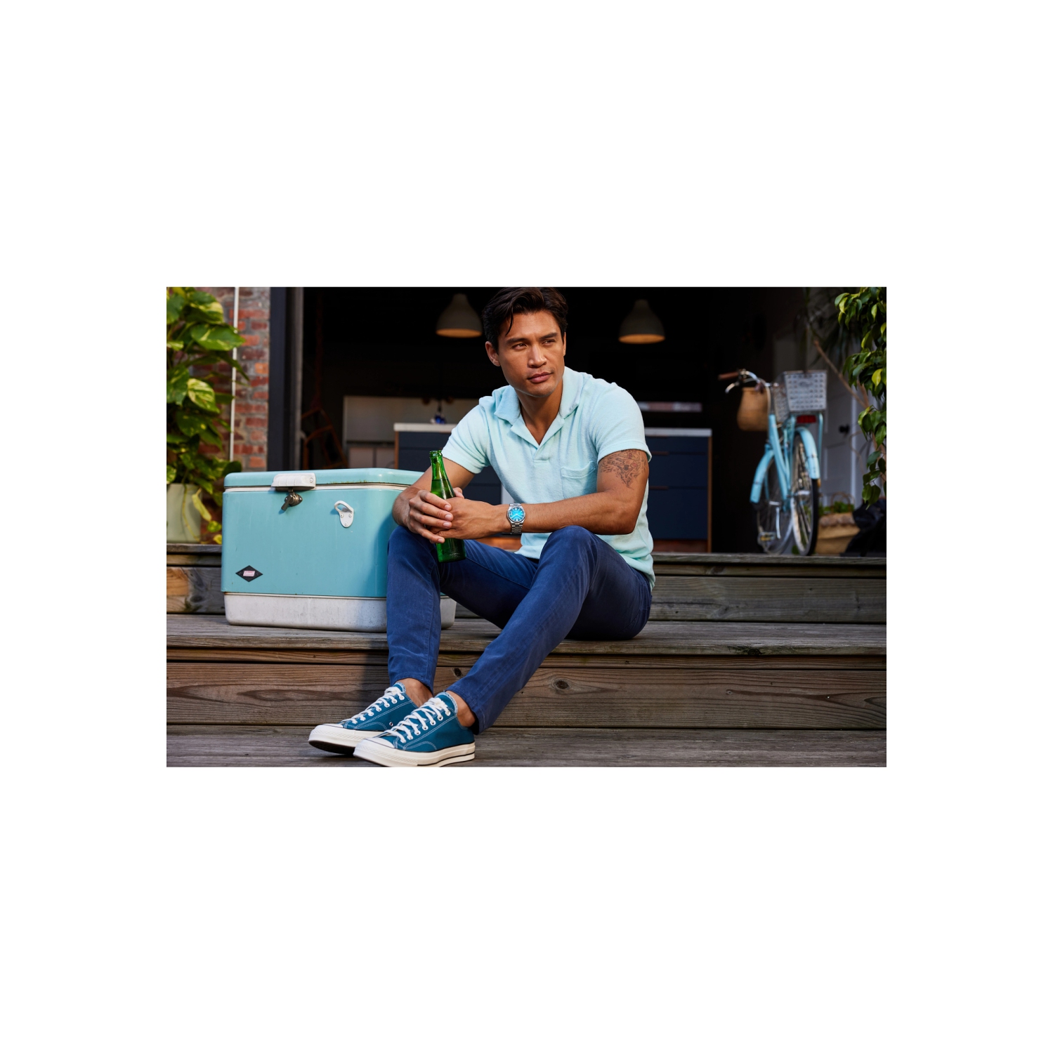 Citizen Mens “TSUYOSA” Automatic Watch 40mm Silver-Tone Stainless Steel Case and Bracelet with Teal Dial