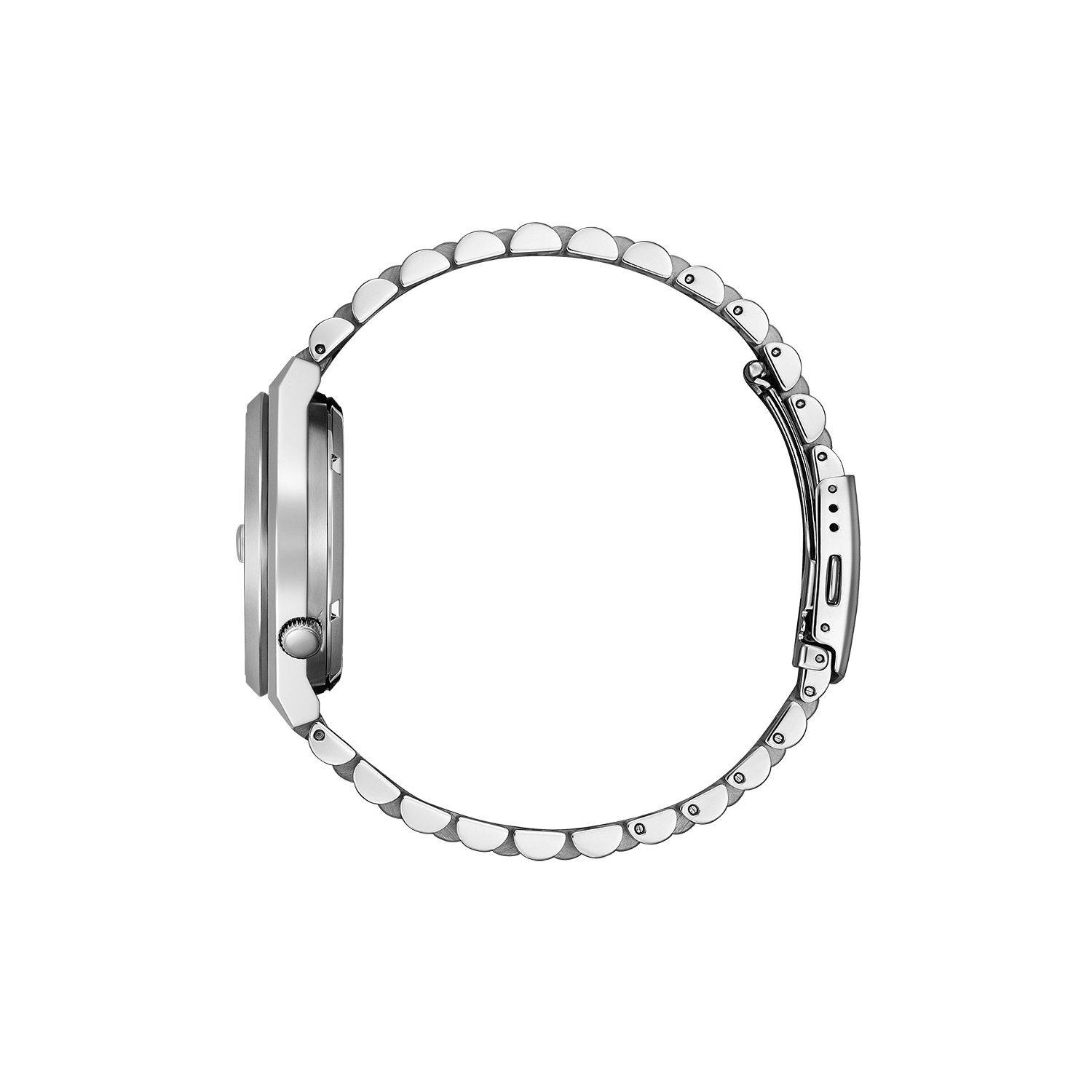 Montre automatique pour hommes « TSUYOSA » 40&nbsp;mm avec boîtier et bracelet en acier inoxydable argenté et cadran bourgogne de Citizen