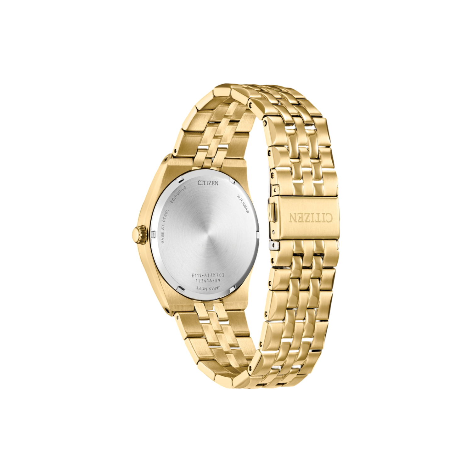 Montre pour hommes Corso Eco-Drive 40&nbsp;mm de Citizen avec boîtier et bracelet en acier inoxydable doré et cadran noir