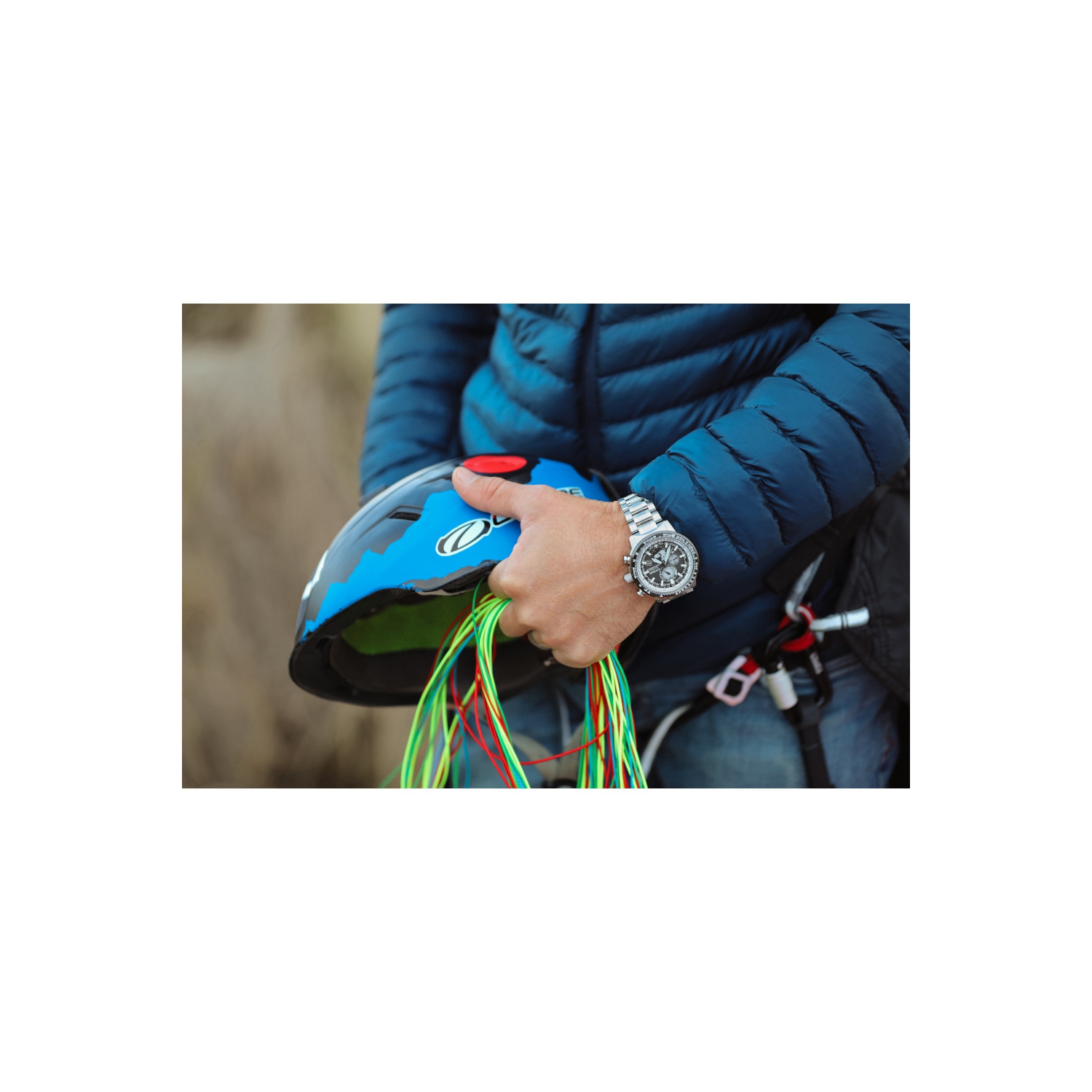 Citizen Mens Promaster Geo Trekker Eco-Drive Watch 46mm Silver-Tone Stainless Steel Case and Bracelet with Grey Dial