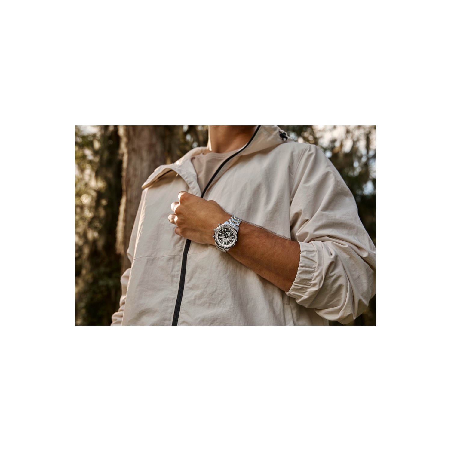 Citizen Mens Promaster Geo Trekker Eco-Drive Watch 46mm Silver-Tone Stainless Steel Case and Bracelet with Grey Dial