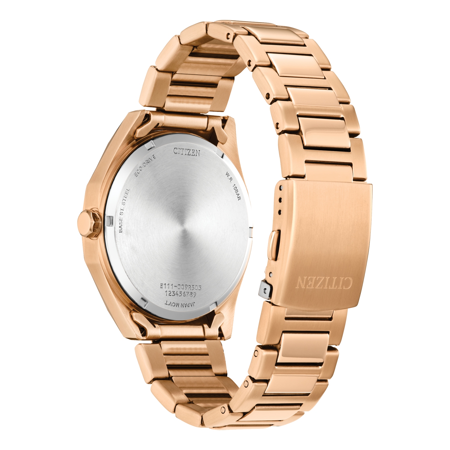 Citizen Mens Weekender Eco-Drive Watch 41mm Rose Gold-Tone Stainless Steel Case and Bracelet with Green Dial