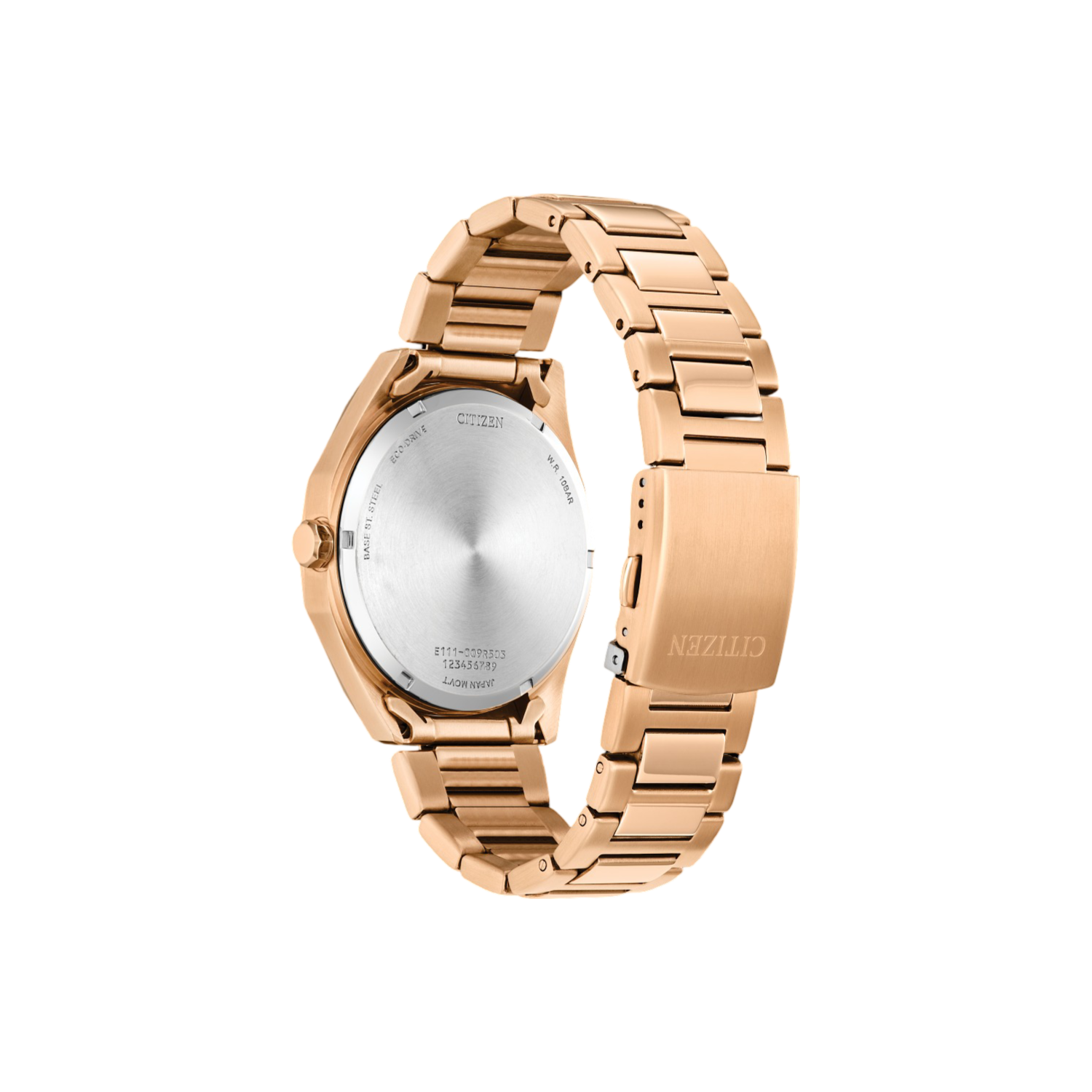 Citizen Mens Weekender Eco-Drive Watch 41mm Rose Gold-Tone Stainless Steel Case and Bracelet with Green Dial