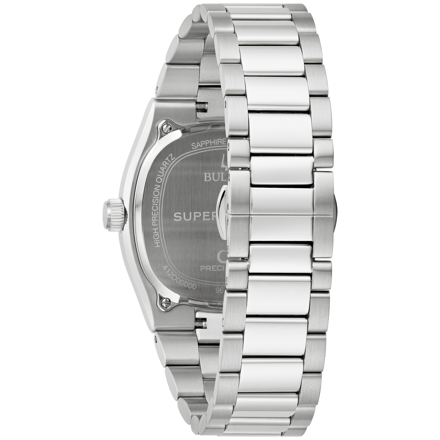 Bulova Mens Super Seville Precisionist Watch 37.5mm Silver-Tone Stainless Steel Case and Bracelet with Green Dial