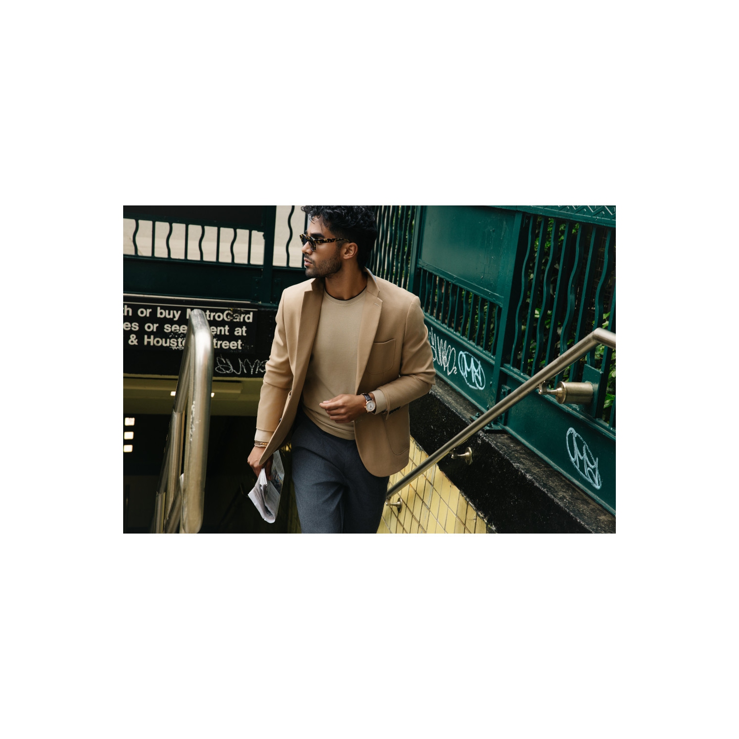 Montre automatique Hudson de Bulova, boîtier inox rose doré/bracelet cuir brun et cadran arg-blanc 39&nbsp;mm