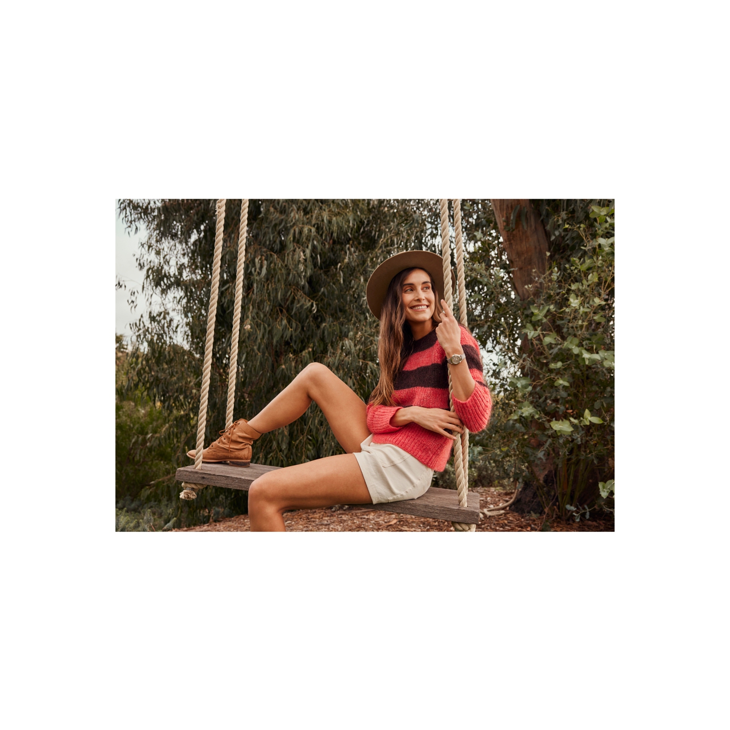 Citizen Ladies Ceci Eco-Drive Watch 32mm Pink Gold-Tone Stainless Steel Case Taupe Eco-Pet Strap with Taupe Dial