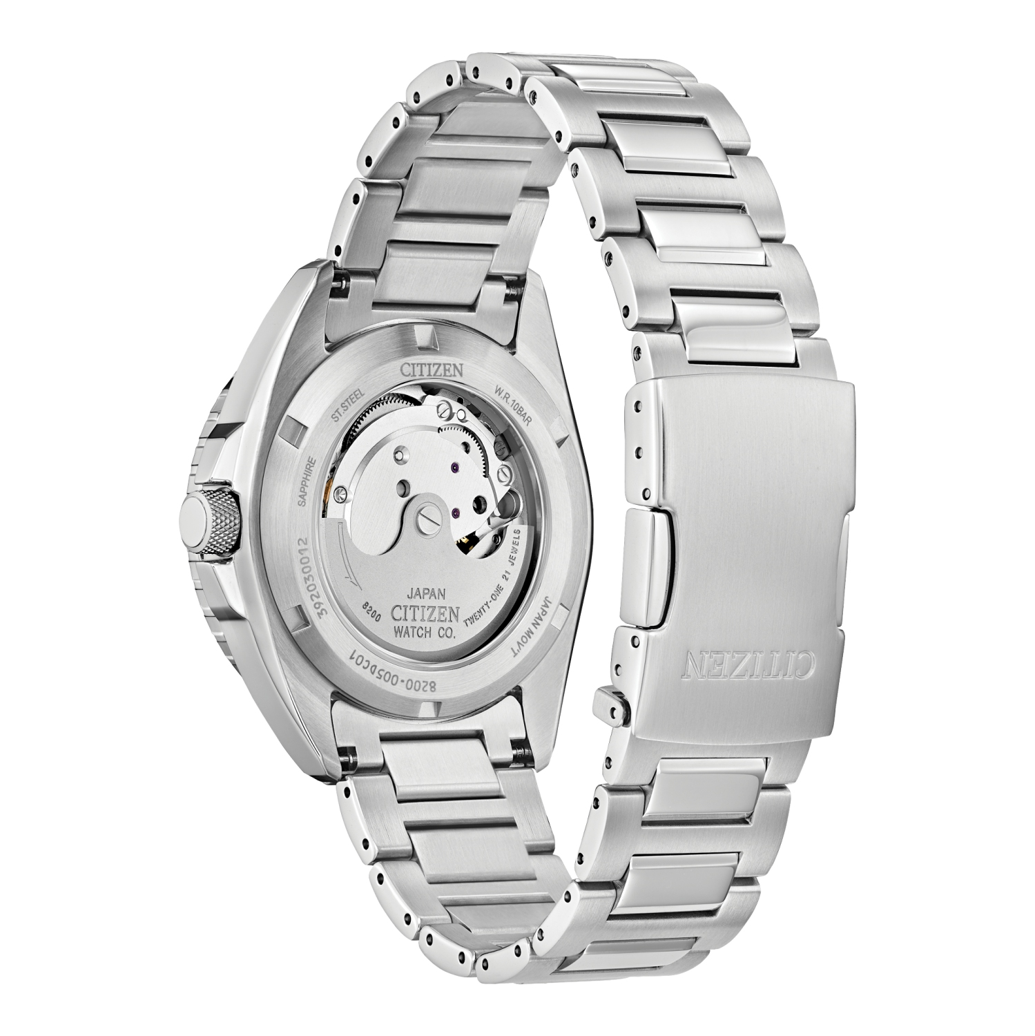 Citizen Mens Sport Automatic Automatic Watch 42mm Silver-Tone Stainless Steel Case and Bracelet with Light Blue Dial