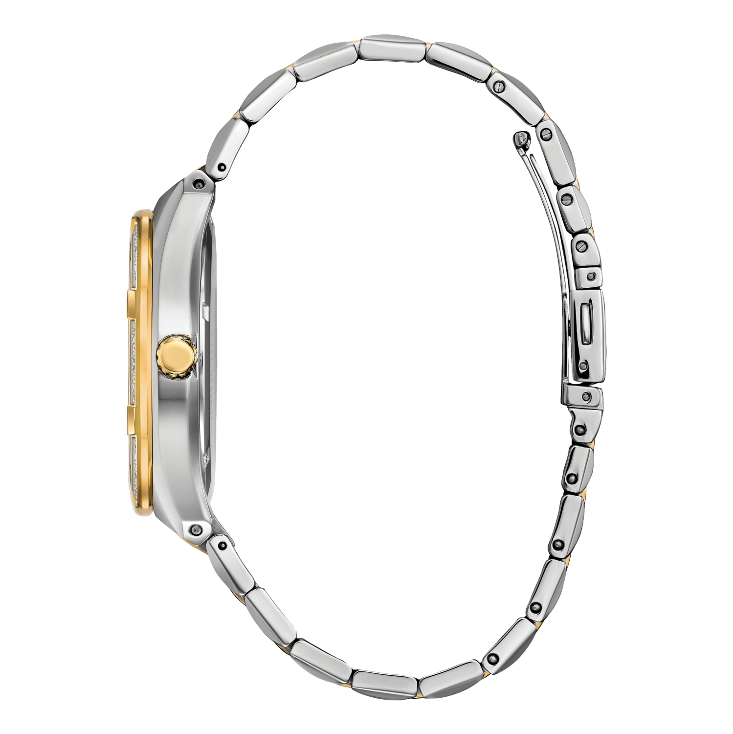 Montre pour hommes Corso Eco-Drive 40&nbsp;mm de Citizen avec boîtier et bracelet en acier inoxydable deux tons et cadran noir