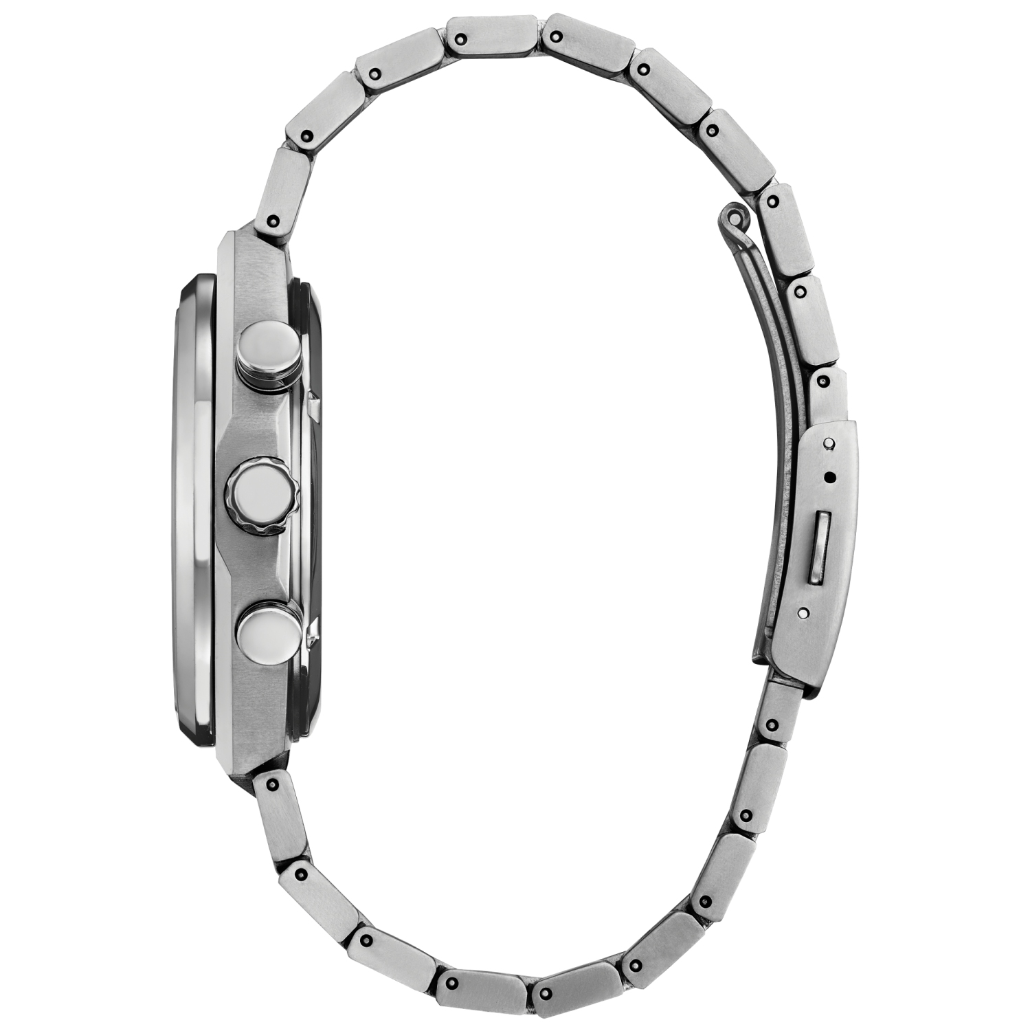 Montre pour hommes Zenshin Chrono Eco-Drive 42,5&nbsp;mm avec boîtier et bracelet en Super Titanium argenté et cadran blanc argenté de Citizen