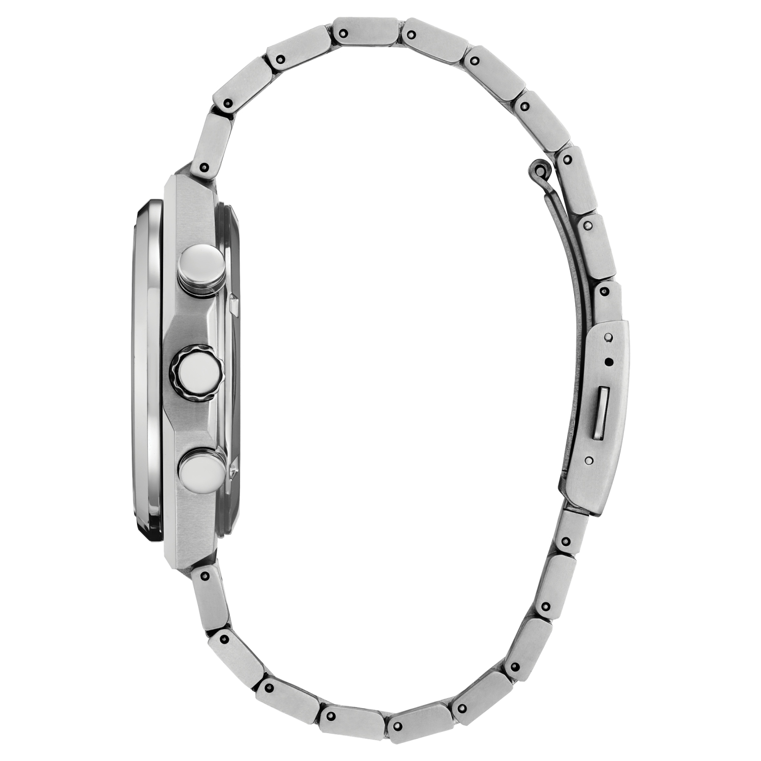 Montre pour hommes Zenshin Chrono Eco-Drive 42,5&nbsp;mm de Citizen, boîtier et bracelet en Super Titanium argenté avec cadran saumon