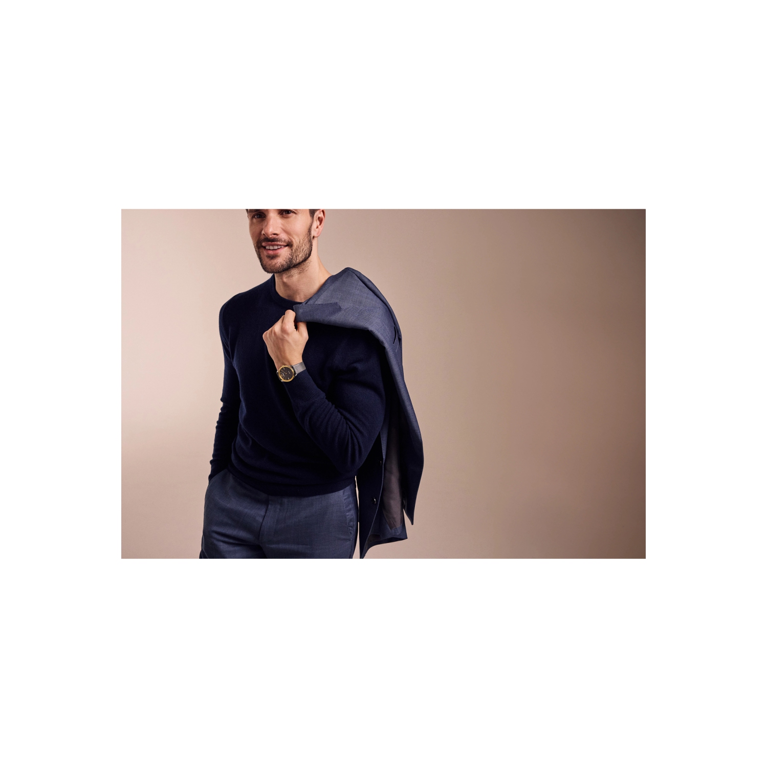 Citizen Unisex Suratto Eco-Drive Watch 38.4mm Two-Tone Stainless Steel Case Grey Leather Strap with Grey Dial