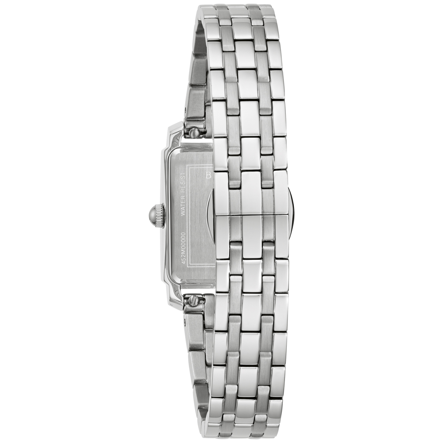 Bulova Ladies Sutton Quartz Watch 21mm Silver-Tone Stainless Steel Case and Bracelet with Gray Dial