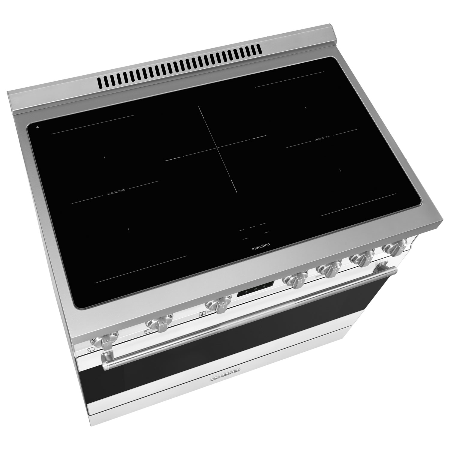 Cuisinière à induction autonome à 5 éléments avec convection véritable 4,6 pi³ 36 po de Smeg - Blanc - Exclusivité de Best Buy