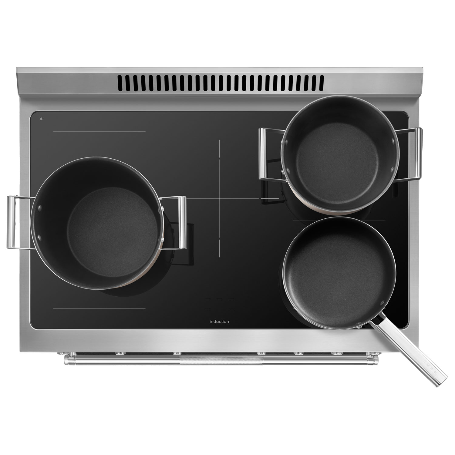 Cuisinière à induction autonome à 5 éléments avec convection véritable 4,6 pi³ 36 po de Smeg - Blanc - Exclusivité de Best Buy