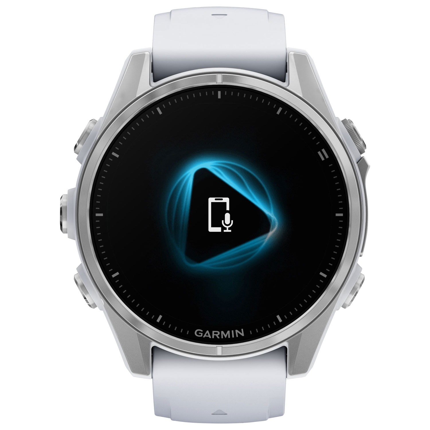 Montre intelligente multisport Bluetooth AMOLED 43 mm fēnix 8 de Garmin - Blanc/Argenté