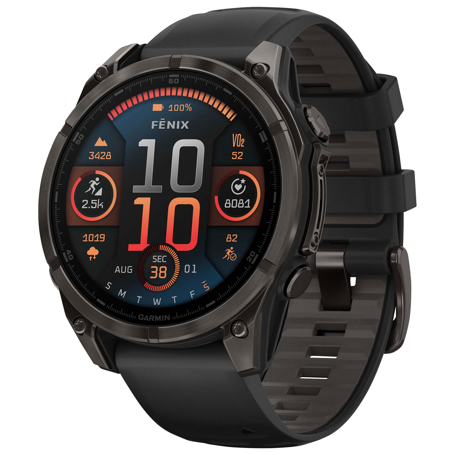 Garmin fēnix 8 47mm AMOLED Bluetooth Multisport Smartwatch - Black/Carbon Grey