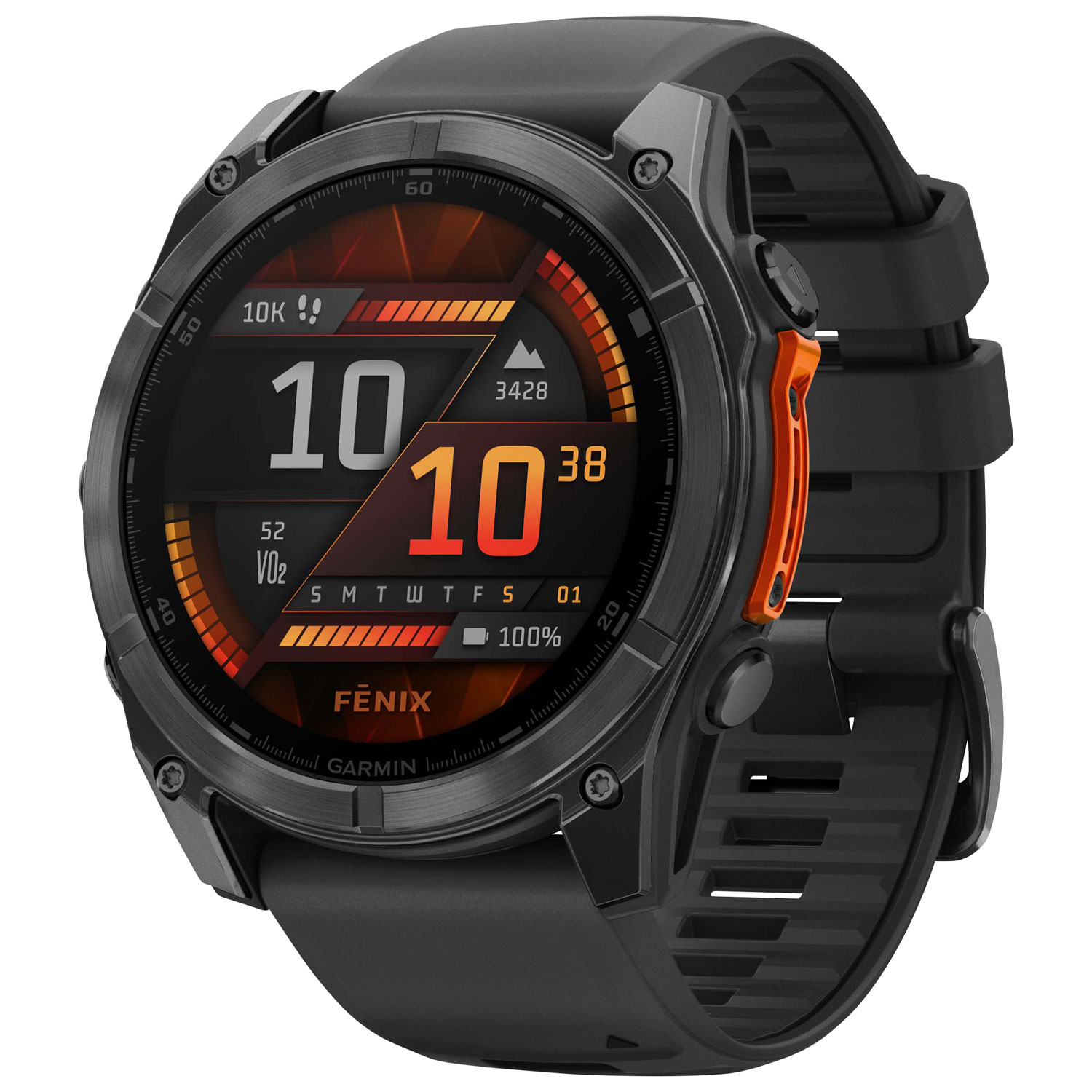 Montre intelligente multisport Bluetooth AMOLED fēnix 8 de 51 mm de Garmin - Noir/Gris ardoise