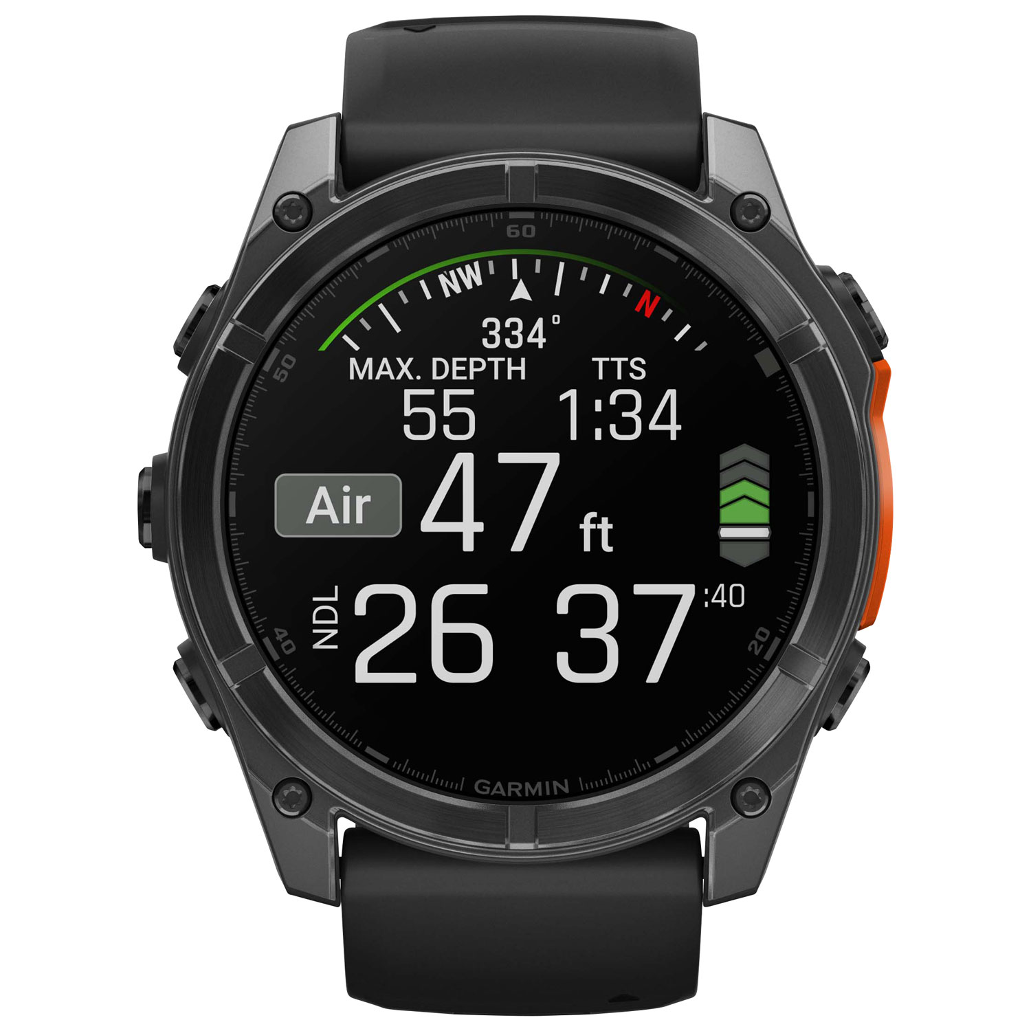 Montre intelligente multisport Bluetooth AMOLED fēnix 8 de 51 mm de Garmin - Noir/Gris ardoise