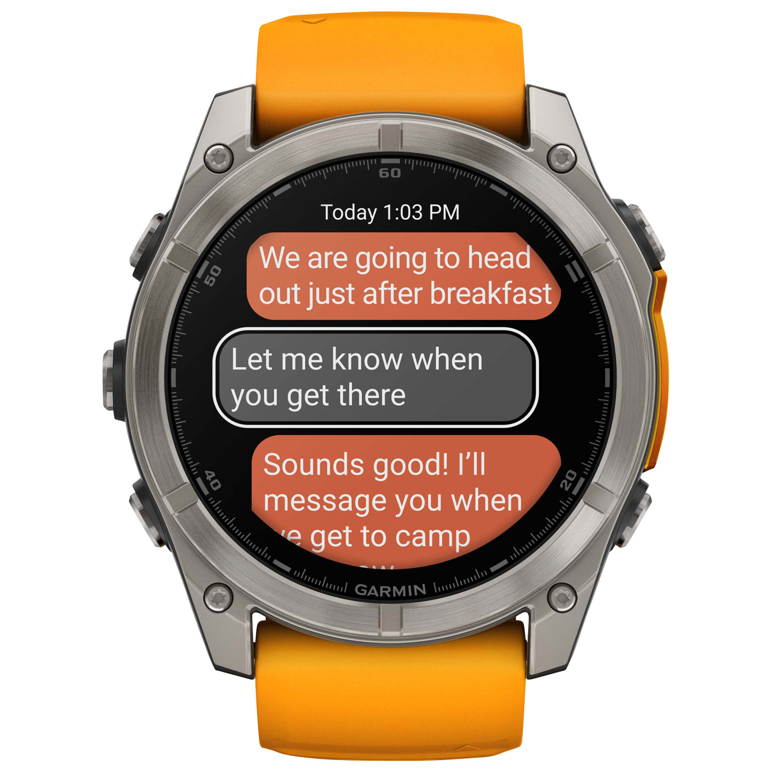 Garmin fēnix 8 51mm Sapphire AMOLED Bluetooth Multisport Smartwatch - Spark Orange/Graphite/Carbon Grey