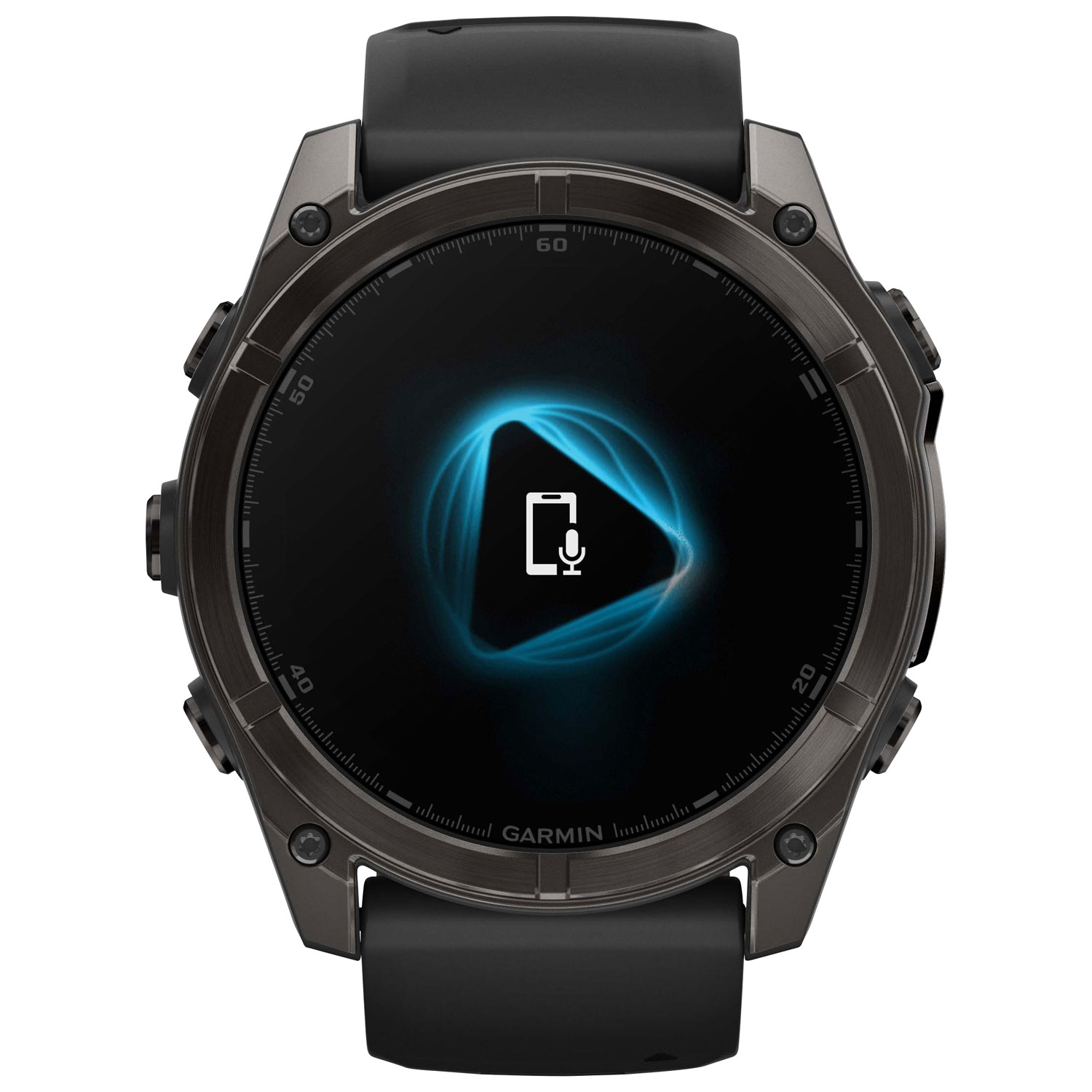 Montre intelligente multisport Bluetooth AMOLED à vitre saphir fēnix 8 de 51 mm de Garmin - Noir/Gris carbone