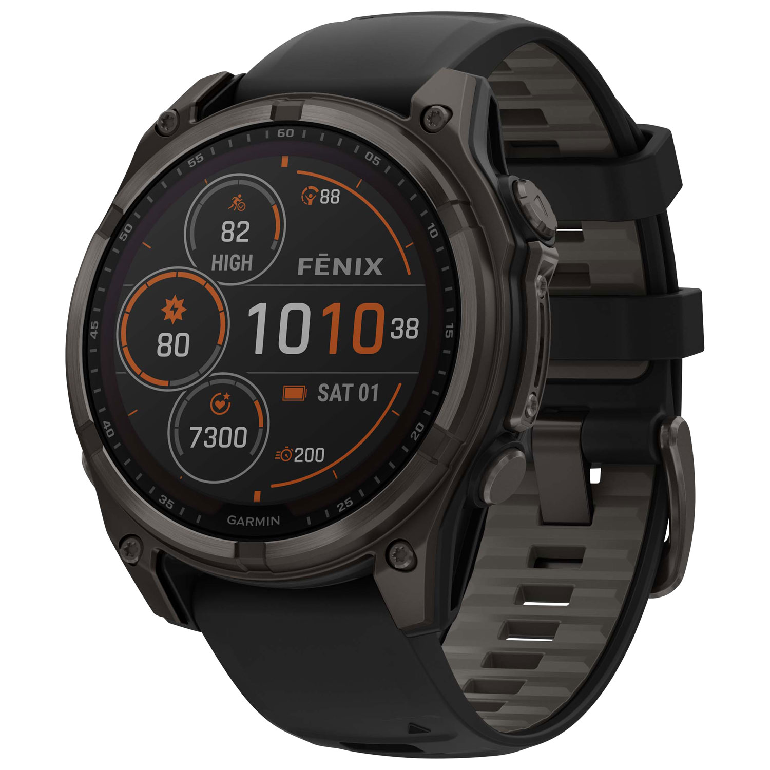 Garmin fēnix 8 47mm Sapphire Solar Bluetooth Multisport Smartwatch - Black/Carbon Grey