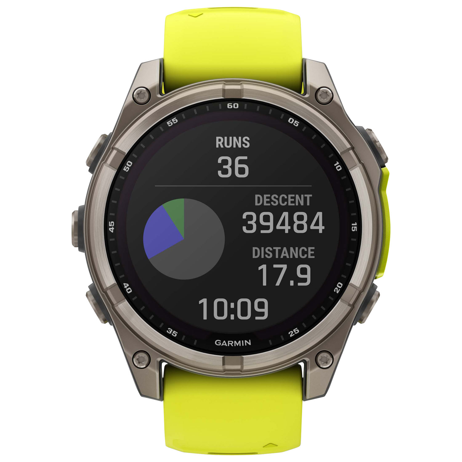 Garmin fēnix 8 47mm Sapphire Solar Bluetooth Multisport Smartwatch - Amp Yellow/Graphite/Carbon Grey
