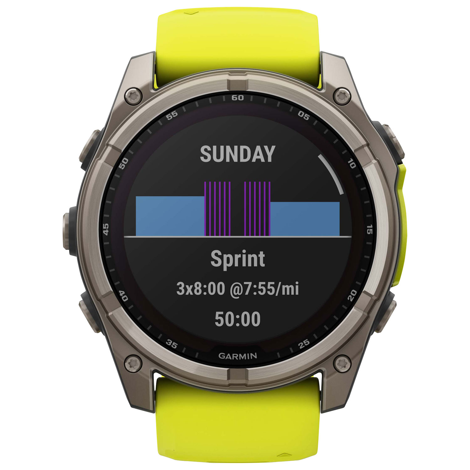 Montre intelligente multisport Bluetooth solaire en verre saphir fēnix 8 de 51 mm de Garmin - Jaune/Graphite/Gris carbone