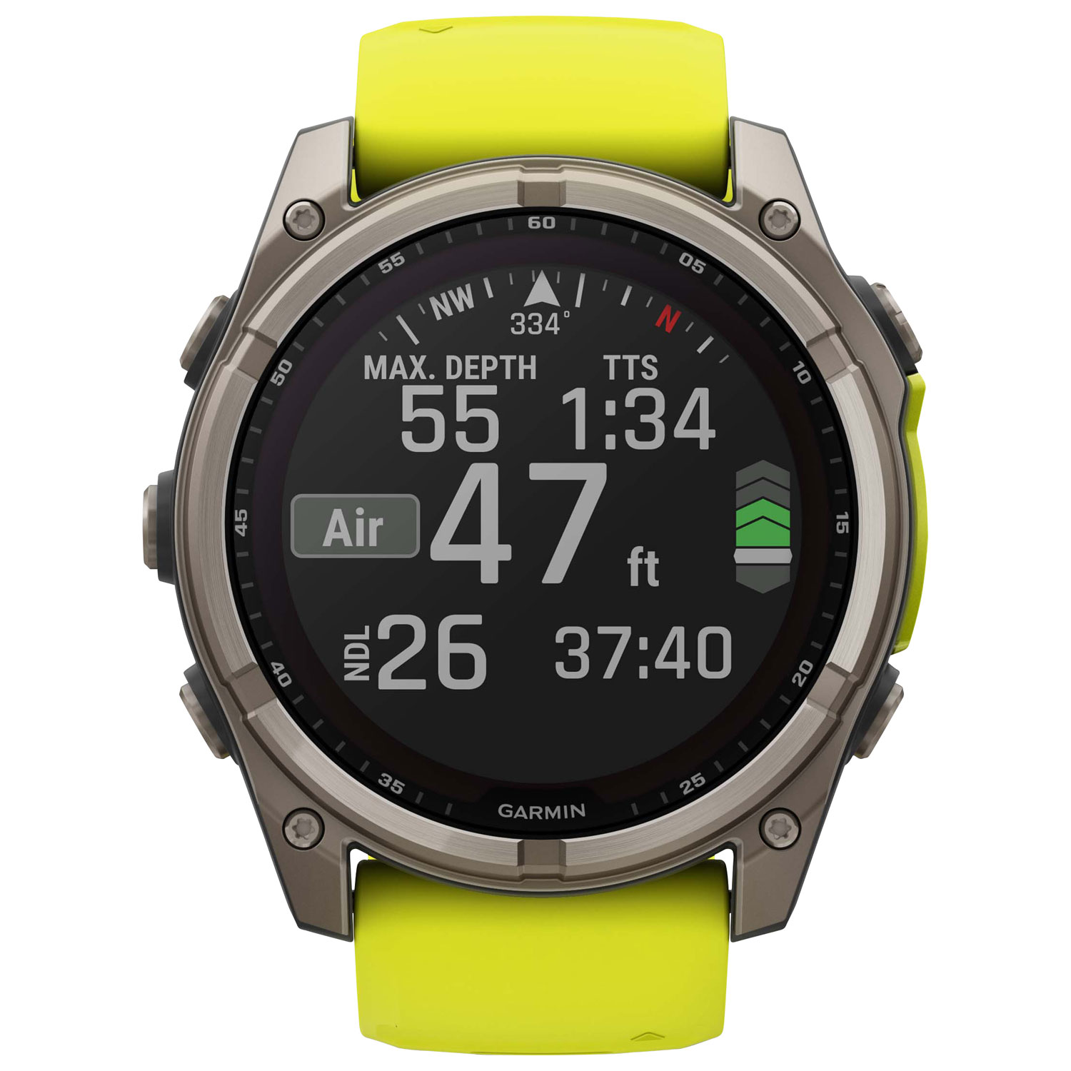 Montre intelligente multisport Bluetooth solaire en verre saphir fēnix 8 de 51 mm de Garmin - Jaune/Graphite/Gris carbone
