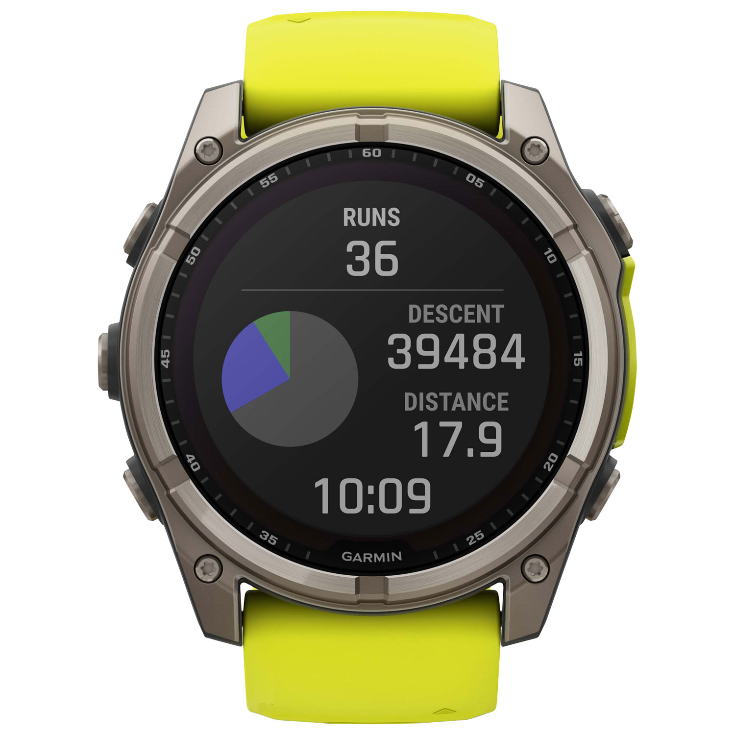 Montre intelligente multisport Bluetooth solaire en verre saphir fēnix 8 de 51 mm de Garmin - Jaune/Graphite/Gris carbone